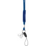 Polyester (300D) lanyard with PVC badge Ariel blue