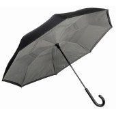 Automatische paraplu OPPOSITE - donker grijs, zwart