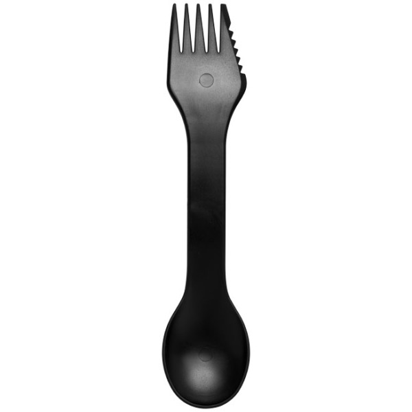 Epsy 3-in-1 lepel, vork en mes - Zwart