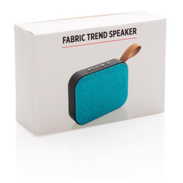 Fabric trend draadloze 3W speaker, blauw