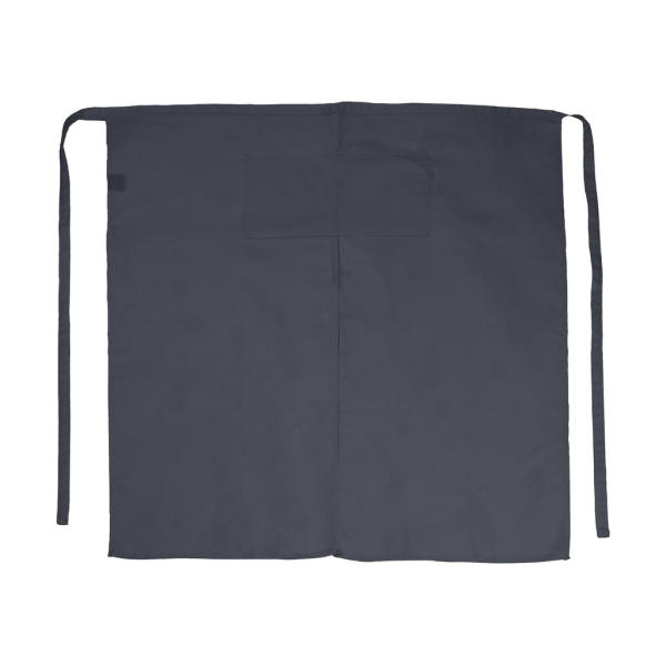 BERLIN Long Bistro Apron with Vent and Pocket - Grey - One Size