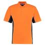 Track Poly/Cotton Piqué Polo Shirt, Orange/Graphite Grey, XXL, Kustom Kit