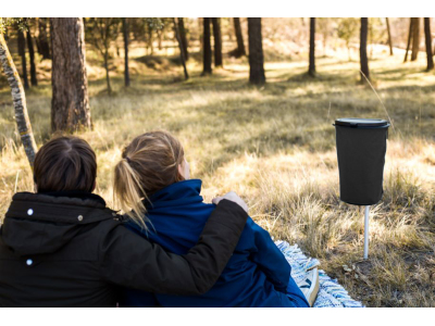 Flextrash 9L voor op de camping- grijs Flextrash 9L voor op de camping- grijs