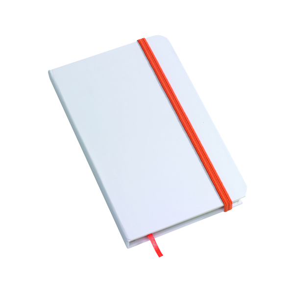 A6-notitieboekje AUTHOR oranje, wit