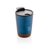 Kurk koffiebeker, blauw