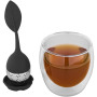 Spring theeset met glas en thee-ei - Zwart/Transparant