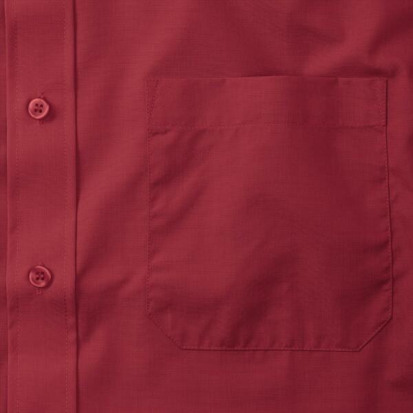 RUS Men SS Cl. Polycot. Poplin Shirt, Cl. Red, 4XL
