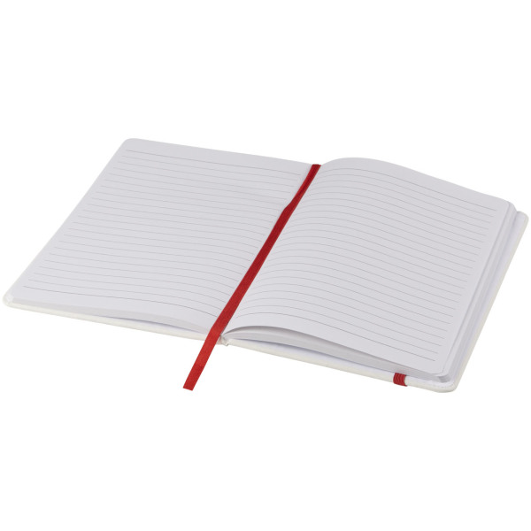 Spectrum A5 notitieboek met gekleurde sluiting - Wit/Rood
