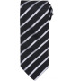 Sports Stripe tie Black / Silver One Size