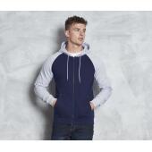 BASEBALL ZOODIE, OXFORD NAVY/HEATHER GREY, S, JUST HOODS