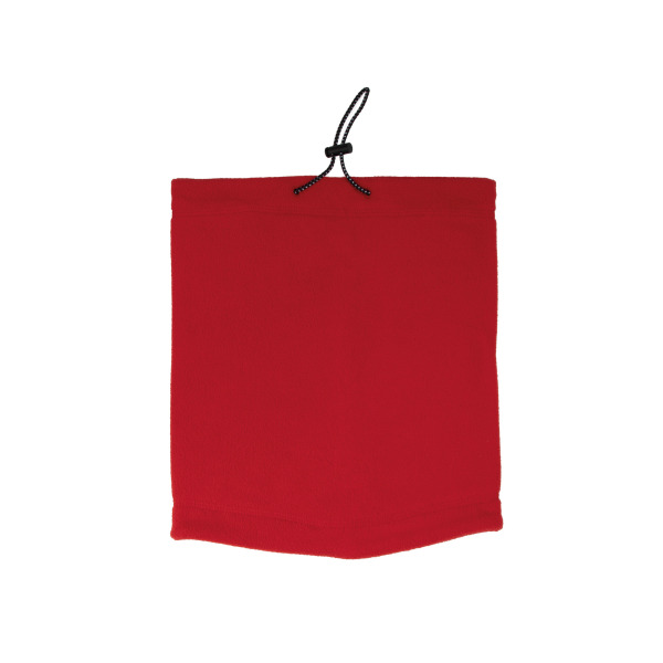 Gerecycleerde halswarmer van fleece Red L/XL