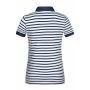 Ladies' Polo Striped - white/navy - XS
