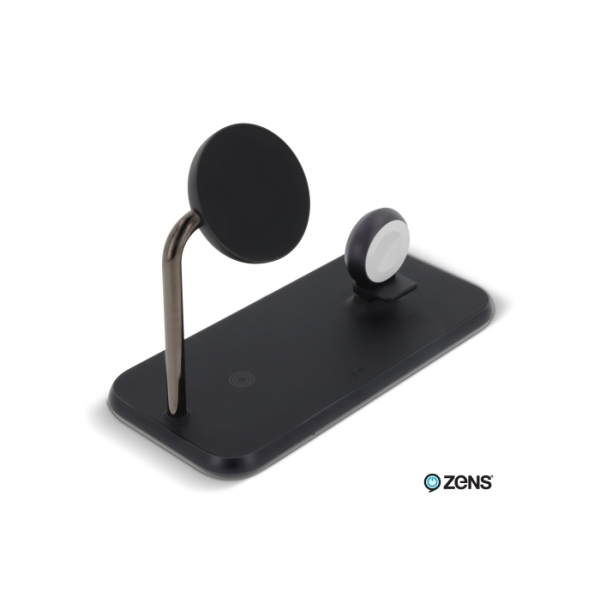 ZEDC18B | ZENS Magnetic + Watch Wireless Charger 10W - Zwart