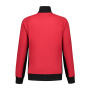 L&S Sweater Cardigan Workwear red/bk XXL