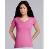 Ladies Softstyle® V-Neck T-Shirt - Dark Heather - L