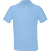 Men's organic polo shirt Sky Blue 3XL