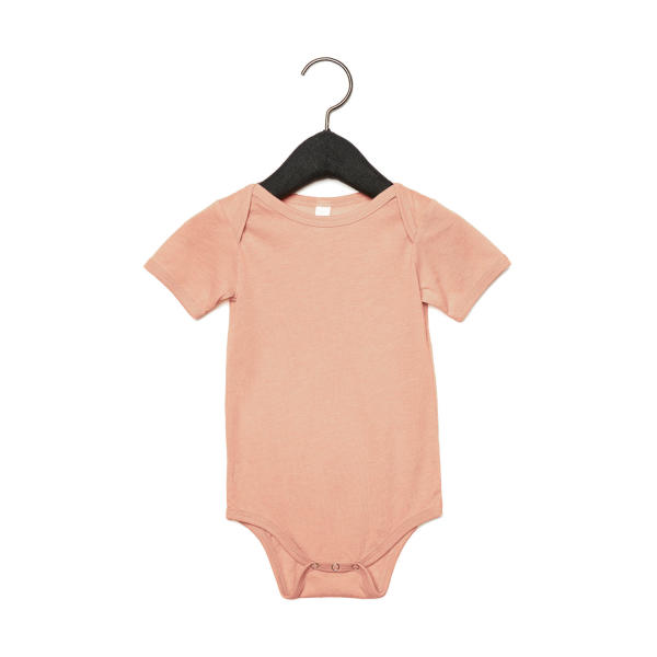 Baby Triblend Short Sleeve Onesie - Peach Triblend - 6-12