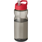 H2O Active® Eco Base 650 ml sportfles met tuitdeksel - Charcoal/Rood