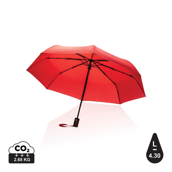 21" Impact AWARE™ RPET 190T auto open/dicht paraplu, rood