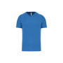 Heren-sport-t-shirt V-hals Aqua Blue XXL