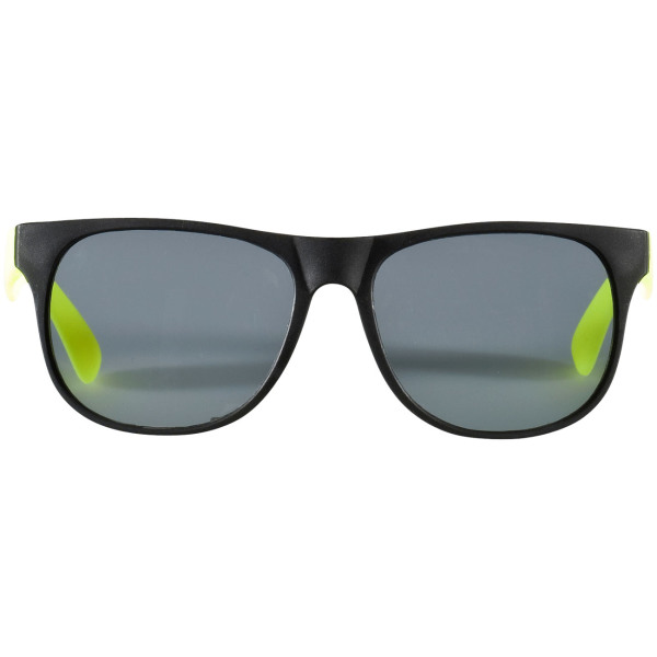 Retro tweekleurige zonnebril - Neongeel/Zwart