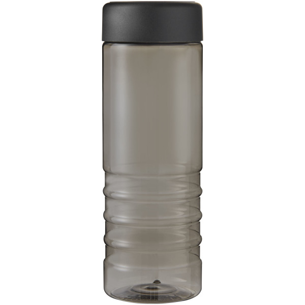 H2O Active® Treble 750 ml screw cap water bottle - Charcoal/Solid black