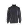 Sweatshirt bi-colour met halve rits Sweatshirt bi-colour met halve rits