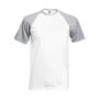 Baseball Tee - White/Heather Grey - XL