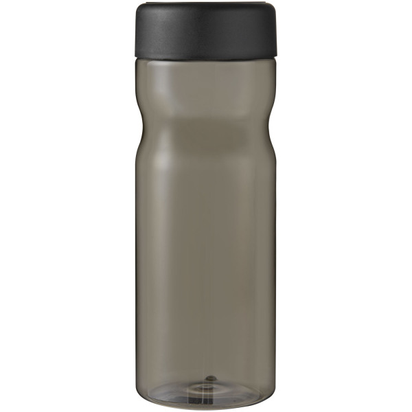 H2O Active® Eco Base 650 ml screw cap water bottle - Charcoal/Solid black