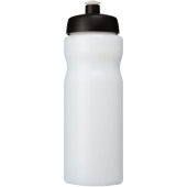 Baseline® Plus 650 ml sportflaska med sportlock - Transparent/Svart