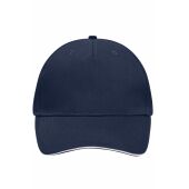 MB6526 5 Panel Sandwich Cap - navy/white - one size