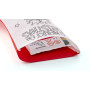 Non-woven (80 gr/m²) kerst sok rood/wit