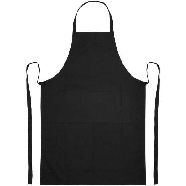 Orissa 200 g/m² GOTS organic cotton apron - Solid black