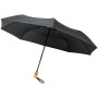 Bo 21" foldable auto open/close recycled PET umbrella - Solid black