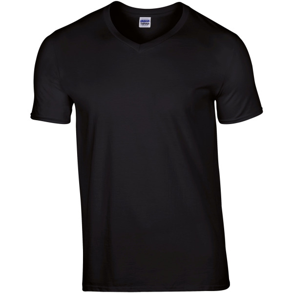 Premium Cotton Adult V-neck T-shirt Black S