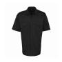 Short Sleeve Pilot Shirt, Black, 14.5, Premier