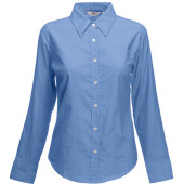 Lady-fit Long Sleeve Oxford Shirt (65-002-0) Oxford Blue S