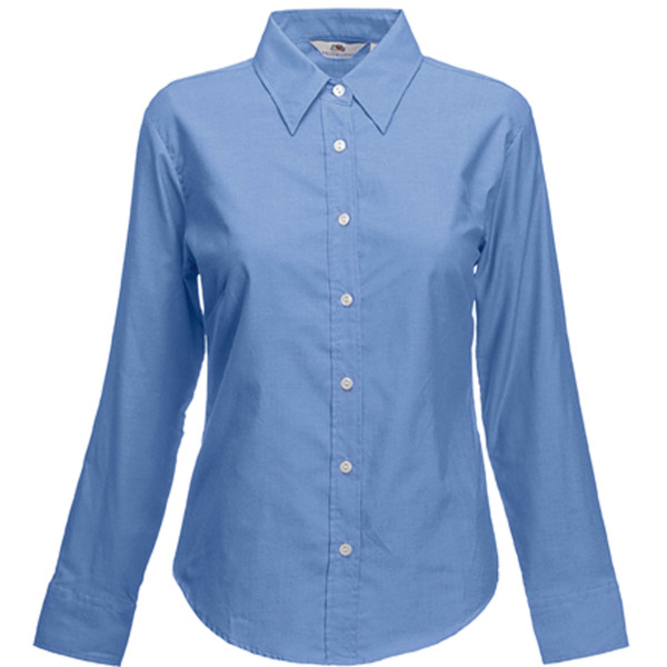 Lady-fit Long Sleeve Oxford Shirt (65-002-0)