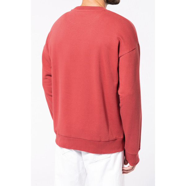 Ecologische oversized uniseks sweater met ronde hals Black S