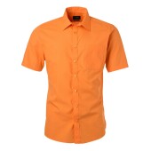 Men's Shirt Shortsleeve Poplin - orange - XL