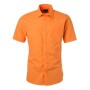 Men's Shirt Shortsleeve Poplin - orange - S