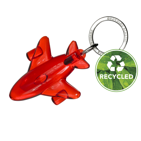 Sleutelhanger vliegtuig recycled