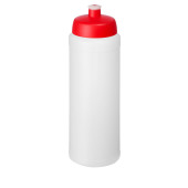 Baseline® Plus 750 ml drikkeflaske med sportslåg - Transparent/Rød