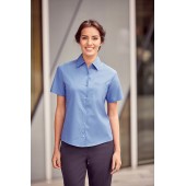 Ladies' Ss Pure Cotton Easy Care Poplin Shirt Black S