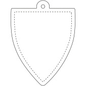 RFX™ H-12 reflecterende TPU hanger met badge - Wit