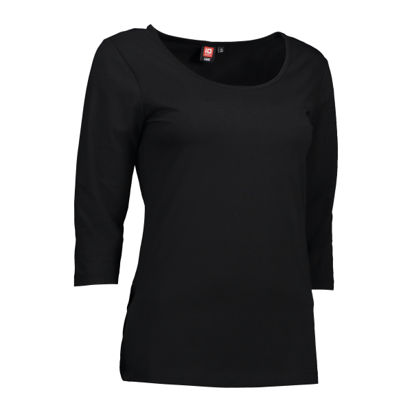 Stretch T-shirt | ¾ sleeve | women - Black, XS