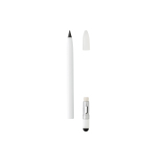 Aluminium blækfri pen med viskelæder, hvid