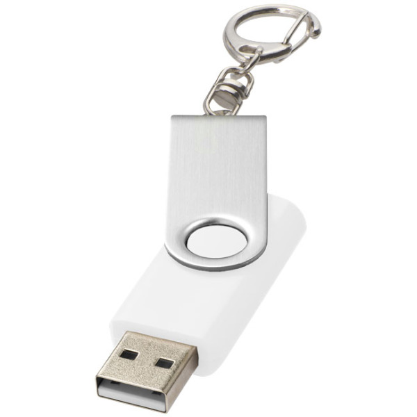 Rotate USB met sleutelhanger - Wit - 32GB