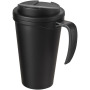 Americano® Grande 350 ml mug with spill-proof lid - Shiny black/Solid black