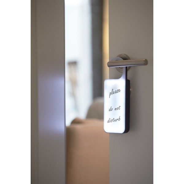 LED deurhanger DO NOT DISTURB - wit, zwart
